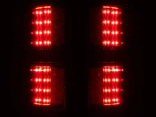 Miniatura 6 de AmeriLite - Juego de luces LED de repuesto para luces traseras y de freno, color negro, para Ford F-150 09-14, lado del pasajero y del conductor