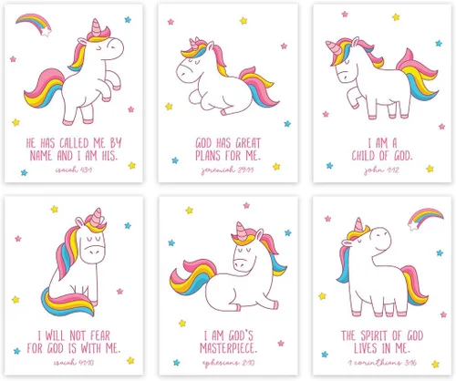 Miniatura 13 de Andaz Press Póster de arte de pared colgante sin marco con versículos bíblicos cristianos, citas para habitación de niños, 8.5 x 11 pulgadas