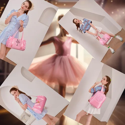 Miniatura 6 de Lindo Ballet Dance Bag Princess Mochila Rosa Bolso de hombro Niñas