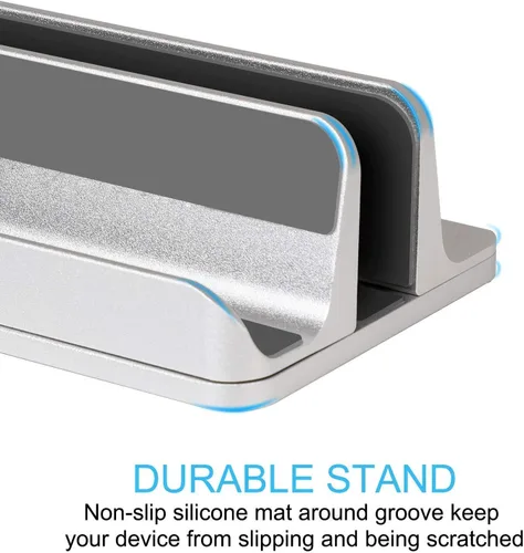 Miniatura 5 de JARLINK Paquete de soporte vertical para laptop con (versión mejorada) soporte vertical para laptop, soporte de escritorio ajustable para laptop