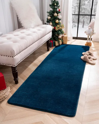 Miniatura 23 de Andecor Alfombra Peluda de Pasillo para Dormitorio Sala de Estar, 2x6 pies Verde Lavable Esponjosa Alfombras de Pasillo de Área para Cocina