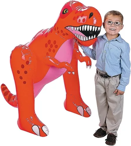 Miniatura 2 de Dinosaurio enorme e inflable de vinilo, 4 pulgadas, de Fun Express