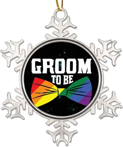 Miniatura 9 de Human Kind Be Both - Adorno para árbol de Navidad, bisexual, arco iris, orgullo, gay, LGBTQ, copo de nieve pansexual, colgante de árbol de Navidad