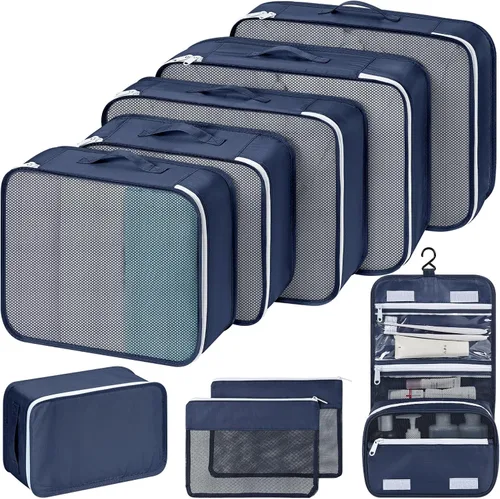 Easortm Cubitos de equipaje de viaje, bolsas organizadoras de equipaje de viaje, bolsas organizadoras de viaje para equipaje livianos, organizadores