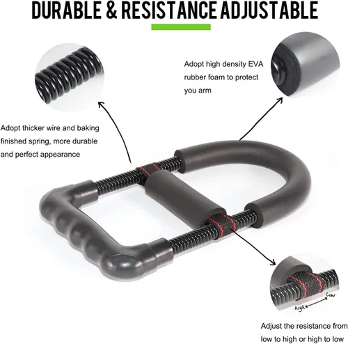 Miniatura 3 de Kit de entrenamiento fortalecedor de agarre de mano (10 piezas) entrenador de fuerza de agarre de manos, agarre de antebrazo, ejercitador de dedos