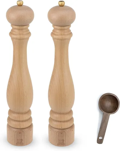 Miniatura 9 de Peugeot Paris u'Select - Molinillo manual de 6 ajustes de madera de haya con cuchara de especias de madera, fabricado en Francia