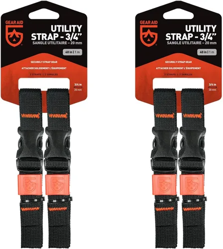 Miniatura 17 de GEAR AID Correas de uso general con hebilla de liberación lateral, asegura y comprime equipamiento de camping, ciclismo, caza, navegación, ancho