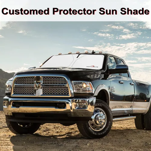 Miniatura 5 de Parasol para parabrisas de automóvil – Motomate personalizado para Dodge Ram 2500 3500 2010-2023 [4 capas de nanorrecubrimiento] visera plegable