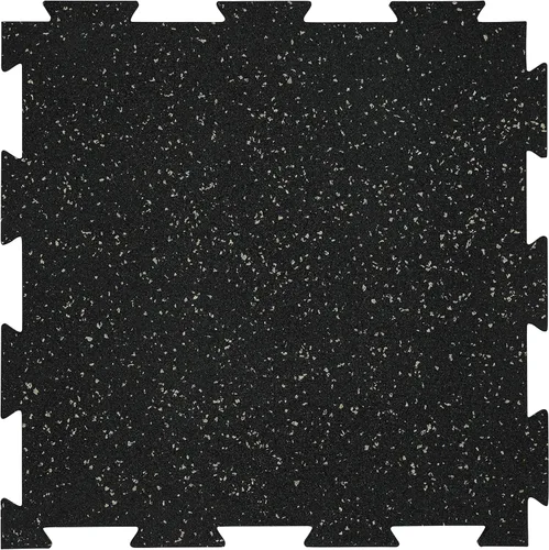 Miniatura 7 de Playsafer Genaflex Lite - Azulejos entrelazados de goma de 0.315 in para suelos de gimnasio, equipos de ejercicio, áreas de ejercicio, 20 x 20 Negro