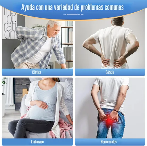 Miniatura 4 de Cojín de asiento en forma de dona CloudBliss para alivio del dolor de coxis y hemorroides, cojín de silla de espuma viscoelástica para después
