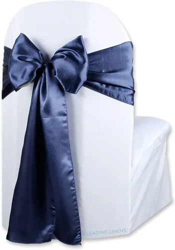 Miniatura 22 de Funda de satén para silla con lazo – Elegantes fajas para bodas, banquetes, recepciones, eventos especiales, restaurantes y fiestas – 28 opciones