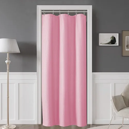 Miniatura 63 de OVZME Berry - Cortina de ducha extralarga verde de 96 pulgadas, cortina de baño de tela con textura en relieve 3D, cortina de baño grande para Verde