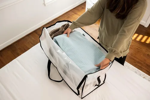 Miniatura 5 de ClearSpace Bolsas de mudanza o bolsa de almacenamiento de gran tamaño – Cajas grandes para mudanzas con correas de mochila, cremalleras y asas