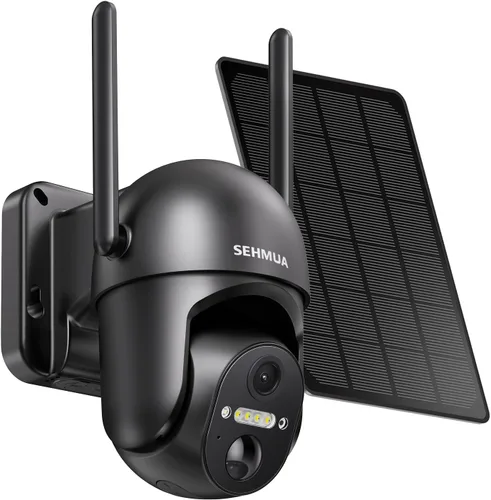 Miniatura 8 de SEHMUA - Cámara de seguridad celular 4G LTE solar inalámbrica para exteriores, cámara alimentada por energía solar sin WiFi, vista en vivo de 360°