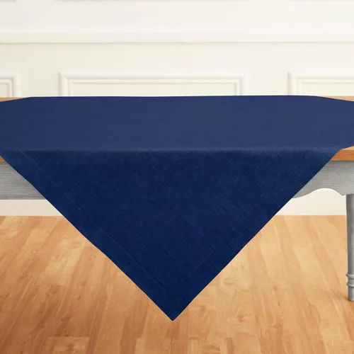 Miniatura 4 de Solino Home - Mantel de lino azul rey de 52 x 52 pulgadas - 100% lino puro cuadrado - Athena, mantel lavable a máquina para Navidad, Año Nuevo