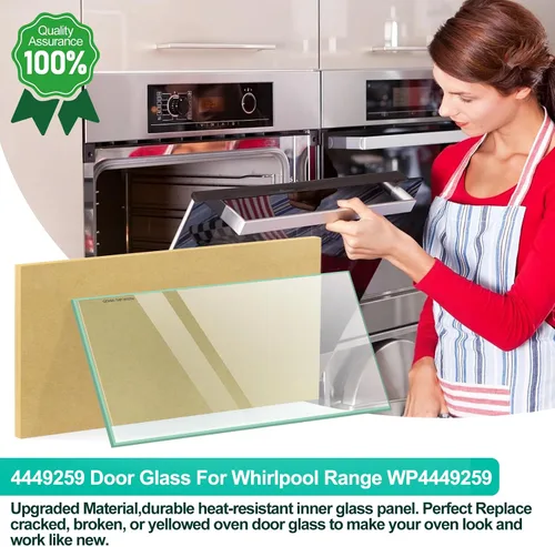 Miniatura 6 de Reemplazo de vidrio para puerta de horno WP4449259 actualizado con Whirlpool 4449259 - Vidrio interior para horno Whirlpool 4449259, vidrio