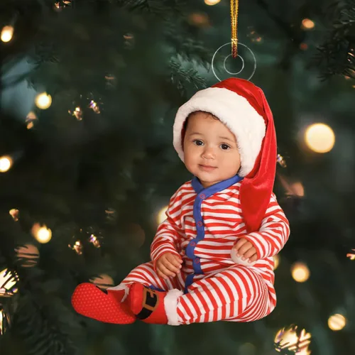 Miniatura 6 de Nazenti Adorno de Navidad personalizado para árbol de pareja, adornos de fotos, bonito diseño