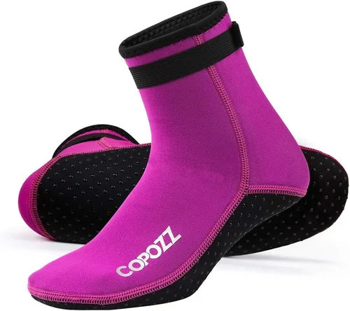 Miniatura 10 de COPOZZ Calcetines de buceo de neopreno de 0.118 pulgadas (0.118 in), antideslizantes para esnórquel natación, jóvenes, hombres y mujeres