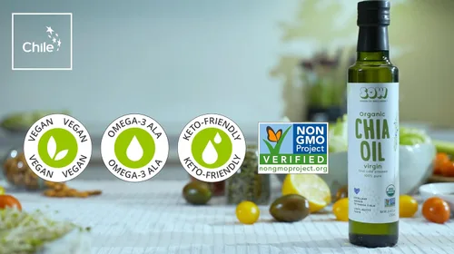 Miniatura 7 de Seeds of Wellness - Aceite de semilla de chía orgánico, bio nutrientes esenciales, ácidos grasos Omega-3 ALA a base de plantas, prensado en frío