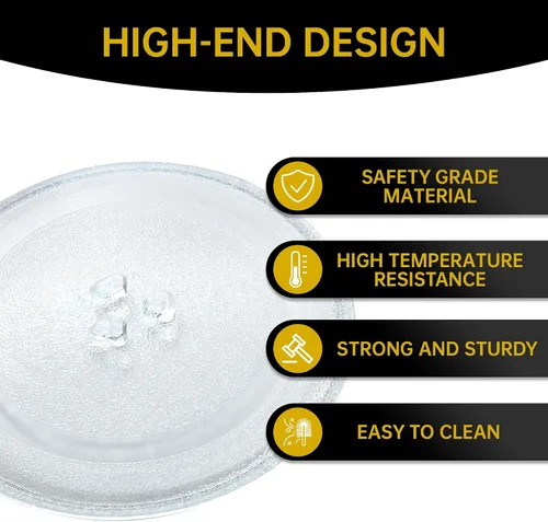 Miniatura 3 de Plato giratorio de vidrio para microondas de 9.6", Plato de microondas de 24.4cm, Plato de vidrio de repuesto para bandeja, Plato de vidrio