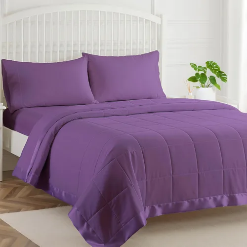 Miniatura 18 de COMFLIVE Manta de plumón alternativo tamaño King para cama, ligera y suave para todas las estaciones, acogedora manta de cama cálida de lujo