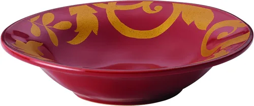 Miniatura 4 de Rachael Ray Vajilla Gold Scroll - Cuenco redondo de 10 pulgadas, crema de almendras