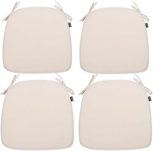 Miniatura 9 de Magpie Fabrics Juego de 2 cojines para sillas de exteriores e interiores de 17 x 16 x 2 pulgadas con lazos, impermeables, para todo tipo de clima