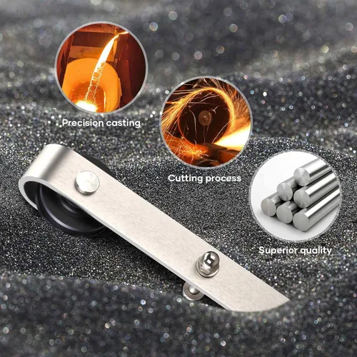 Miniatura 4 de EaseLife Kit de Rieles de Hardware de 5 Pies para Puerta Corredera de Granero de Níquel Cepillado, Polea J Básica, Trabajo Pesado, Se Desliza Suave