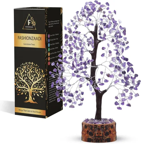 Miniatura 13 de FASHIONZAADI Árbol de la vida de 7 chakras, cristales y piedras curativas, regalos de cumpleaños para mujeres, árbol de cristal para energía