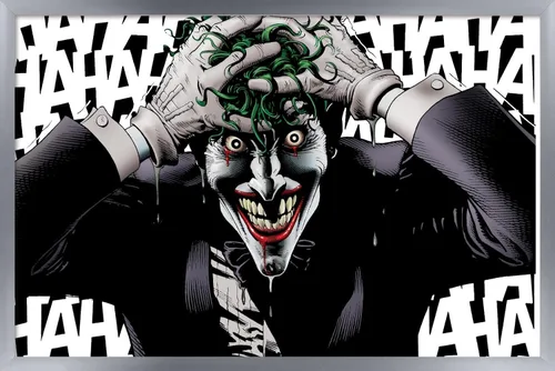 Miniatura 9 de Trends International DC Comics The Joker - Póster de pared loco, 14.725 x 22.375 pulgadas, versión enmarcada de madera de granero