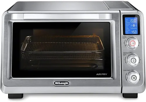 De'Longhi - Horno tostador de convección digital de 10 en 1, 24L, horno de convección real con luz interna, parrillas, asado, horneado,