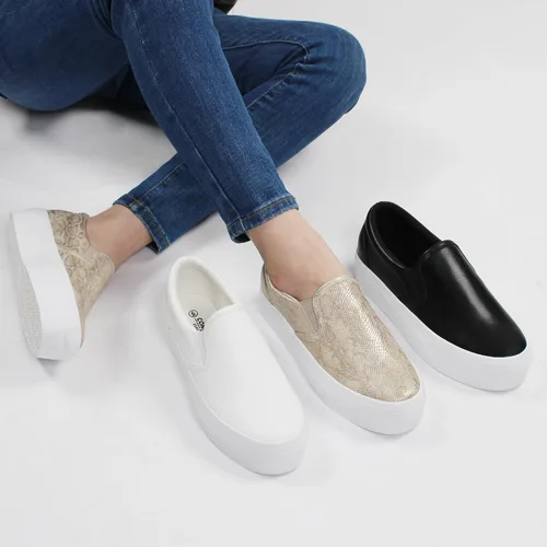 Miniatura 7 de JABASIC Mocasines de plataforma sin cordones para mujer, mocasines cómodos y casuales