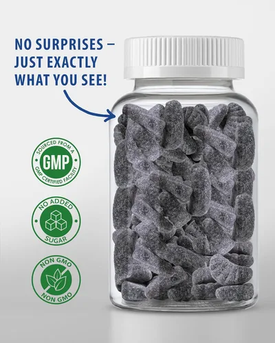Miniatura 7 de SUNNY SAM Gomitas de hierro para niños y adolescentes - 10 mg de vitaminas de hierro con vitamina C - Suplemento masticable de gomitas con bajo