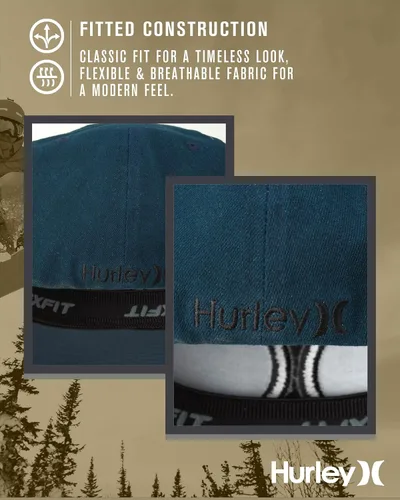 Miniatura 12 de Hurley Gorras para hombre - One & Only Flexfit Textures Cap - Sombreros ajustados para hombre, S-XL