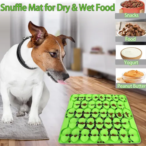 Miniatura 5 de Alfombrilla de Olfateo de Silicona Grande para Perros Pequeños, Medianos y Grandes para Comer Más Lento, Tapete Alimentador Lento para Lamer
