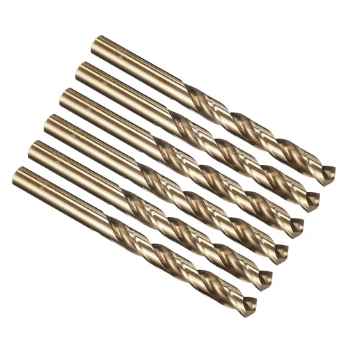 Miniatura 162 de PATIKIL Broca Jobber de 0.039 in, vástago recto M35 cobalto 5% acero de alta velocidad 135° acabado dorado para metal duro de acero inoxidable - 2