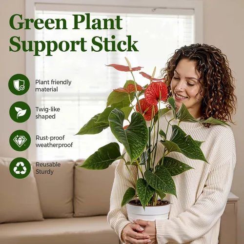 Miniatura 2 de Paquete de 10 estacas apilables Monstera para plantas, soportes ajustables para plantas pequeñas en macetas de interior, potos, filodendro, hiedra