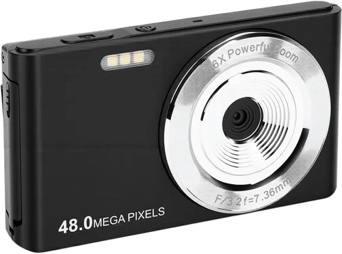 Miniatura 6 de VBESTLIFE Cámara digital, cámara de enfoque automático 4K para fotografía, 48MP 16X Zoom Cámara compacta de viaje para adolescentes, adultos