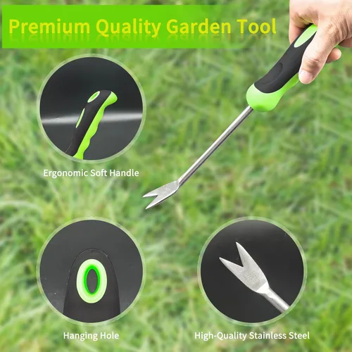 Miniatura 4 de Herramienta de desmalezadora manual de jardín con mango ergonómico, herramientas de deshierbe de acero inoxidable, herramienta de eliminación