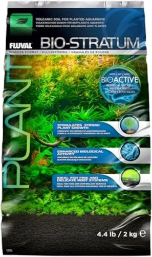 Fluval 12696 Bio Stratum de suelo volcánico rico en minerales naturales para tanques plantados, 4.4 libras. Sustrato de acuario para un desarrollo,