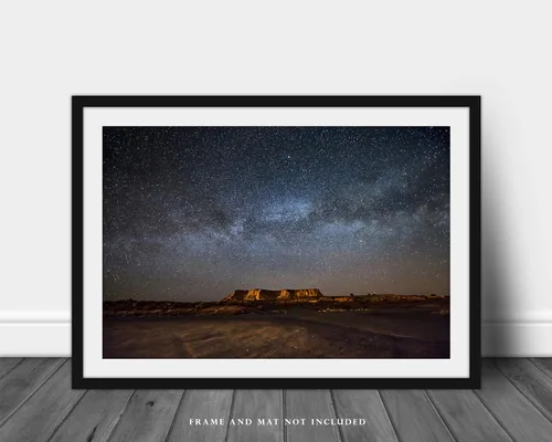 Miniatura 3 de Impresión fotográfica de cielo nocturno (no enmarcado) imagen de la Vía Láctea sobre la mesa en el espacio del desierto de Arizona, arte de pared