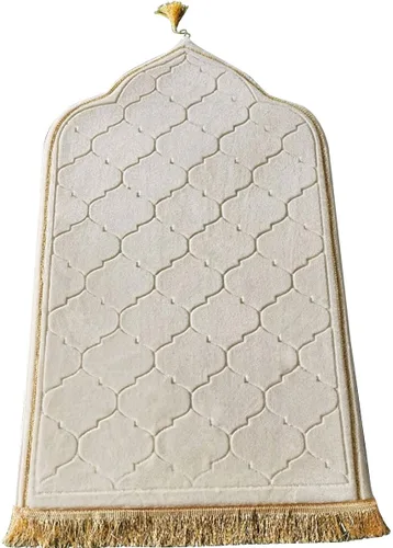 Miniatura 10 de Alfombra de oración musulmana, alfombra musulmana gruesa y suave de terciopelo, alfombra de oración musulmana portátil, alfombra de oración turca