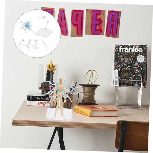 Miniatura 6 de Soporte de efectos especiales hecho a mano, soporte para figura de acción, soporte para muñeca, soporte para figuras, soporte de plástico azul