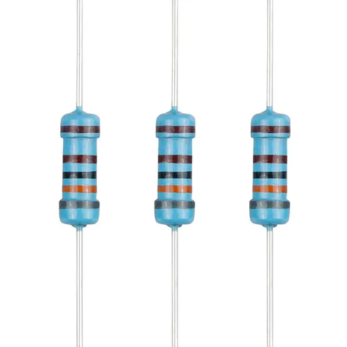 Miniatura 24 de 100 resistencias de 1 ohm 1/2 W (0.5 vatios) ±1% tolerancia de película metálica, resistencia fija de múltiples valores de resistencia opcional