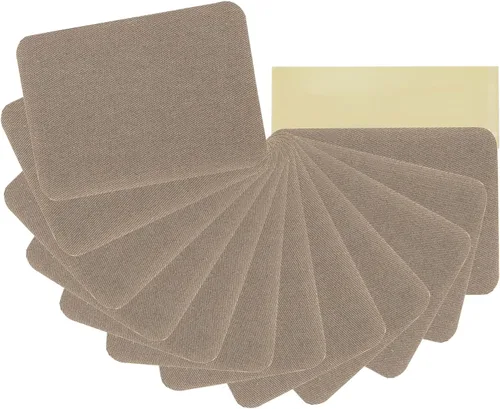 Miniatura 13 de 12 piezas de parches termoadhesivos de tela de alta calidad, pegamento fuerte, kit de decoración de reparación 100% algodón, tamaño 3 x 4-1/4