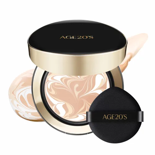 Miniatura 33 de [Tamaño mini] AGE20'S Signature Essence Pact 13C Base de cojín coreana vegana Paquete de 1 Base crema, acabado húmedo y brillante, cobertura