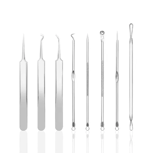 Miniatura 8 de Dr.Pedi Kit de herramientas para eliminar puntos negros, para eliminar espinillas, para acné, extractor de espinillas, aguja facial, clip