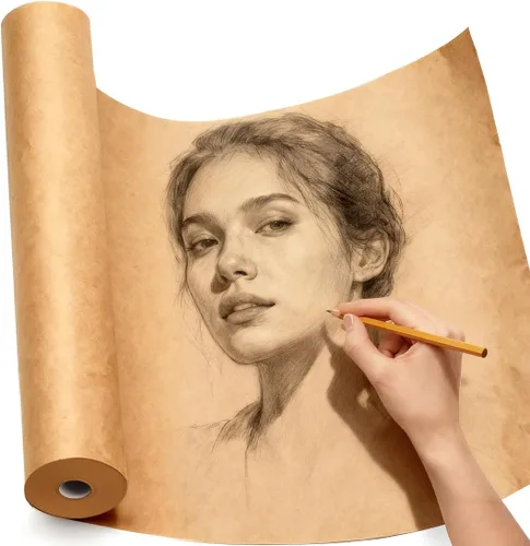 Miniatura 16 de PerkHomy - Rollo de papel de estraza para manualidades de 15 x 450 pulgadas (37.5 pies) para niños, envoltura de regalos, arte en movimiento