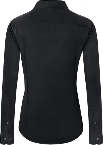 Miniatura 2 de J.VER - Camisas de vestir para mujer, diseño de manga larga, con botones, antiarrugas, blusa de trabajo unicolor