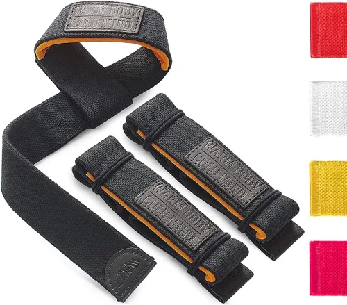 Miniatura 8 de WARM BODY COLD MIND Lasso - Muñequeras de levantamiento para entrenamiento cruzado, clasificadas en 770 libras, vendas de mano para levantamiento